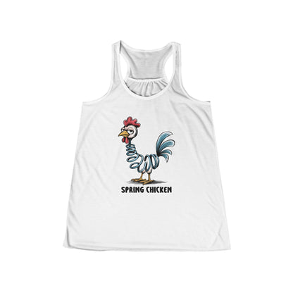 Spring Chicken Tank Top —  Women's Flowy Racer Back Tank Top