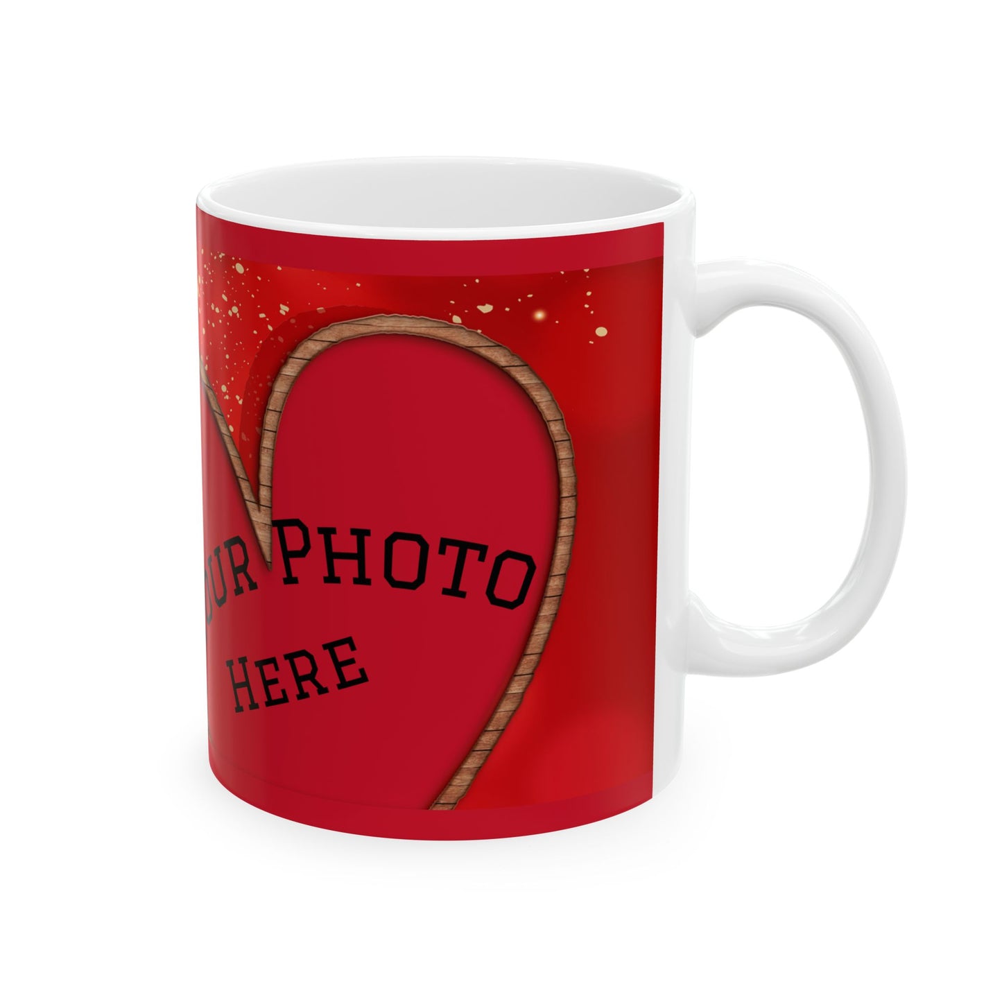 Valentines Day Coffee Mug - Custom Photo Mug Heart Ceramic Mug (11oz/15oz)