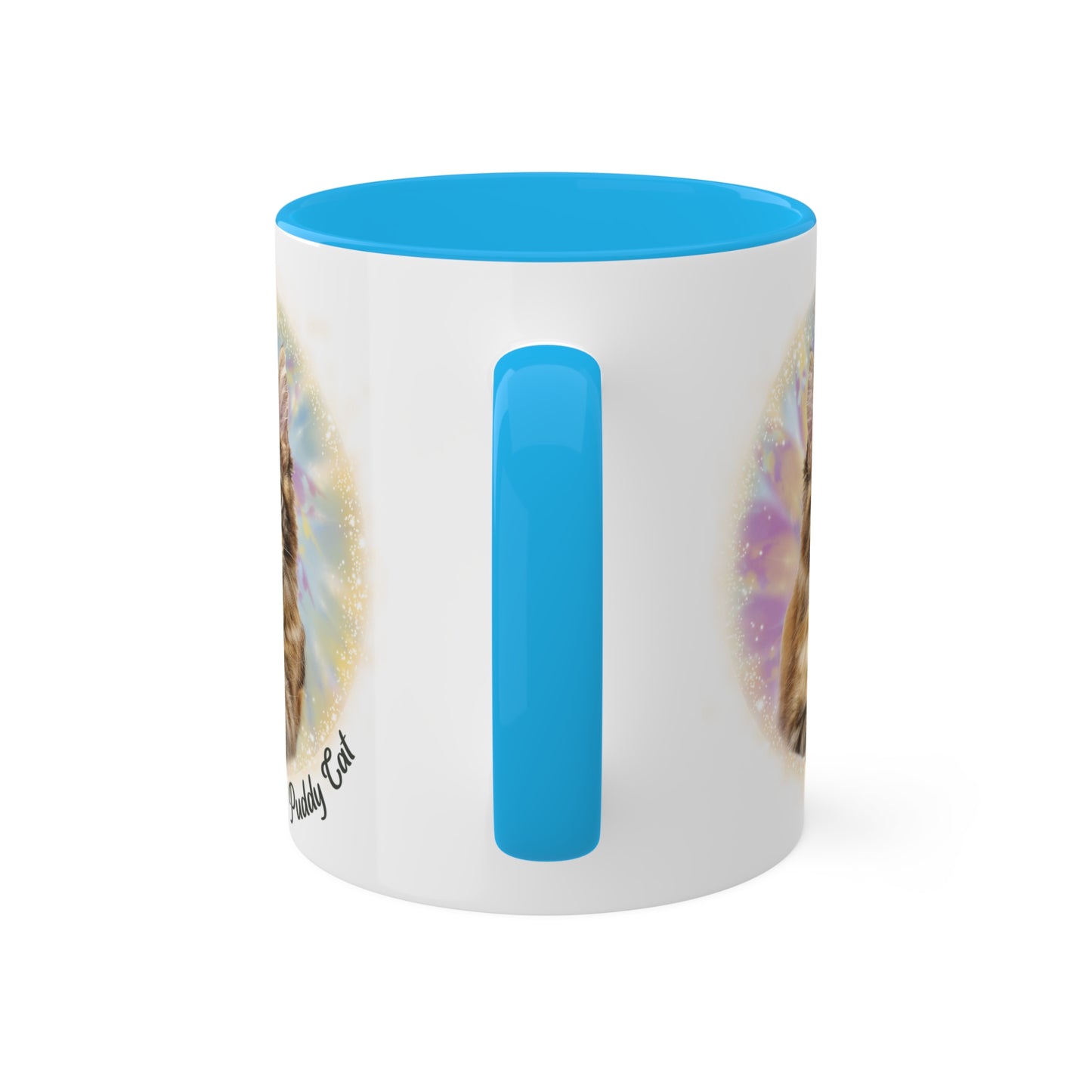 Pastel Tie Dye Pet Photo and Name Mug