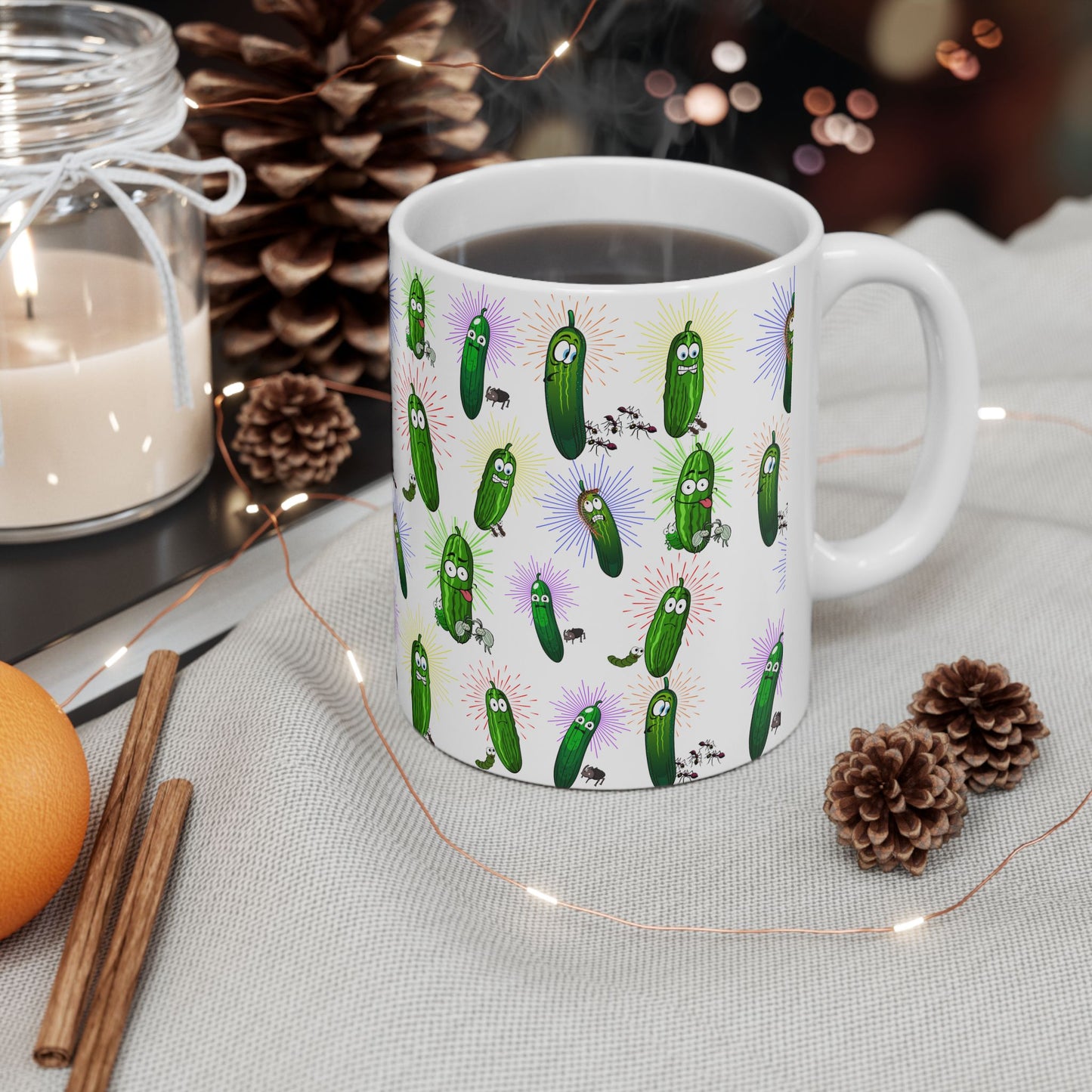 Dill Pickle, The "Dylbug" Ceramic Mug, 11oz and 15oz