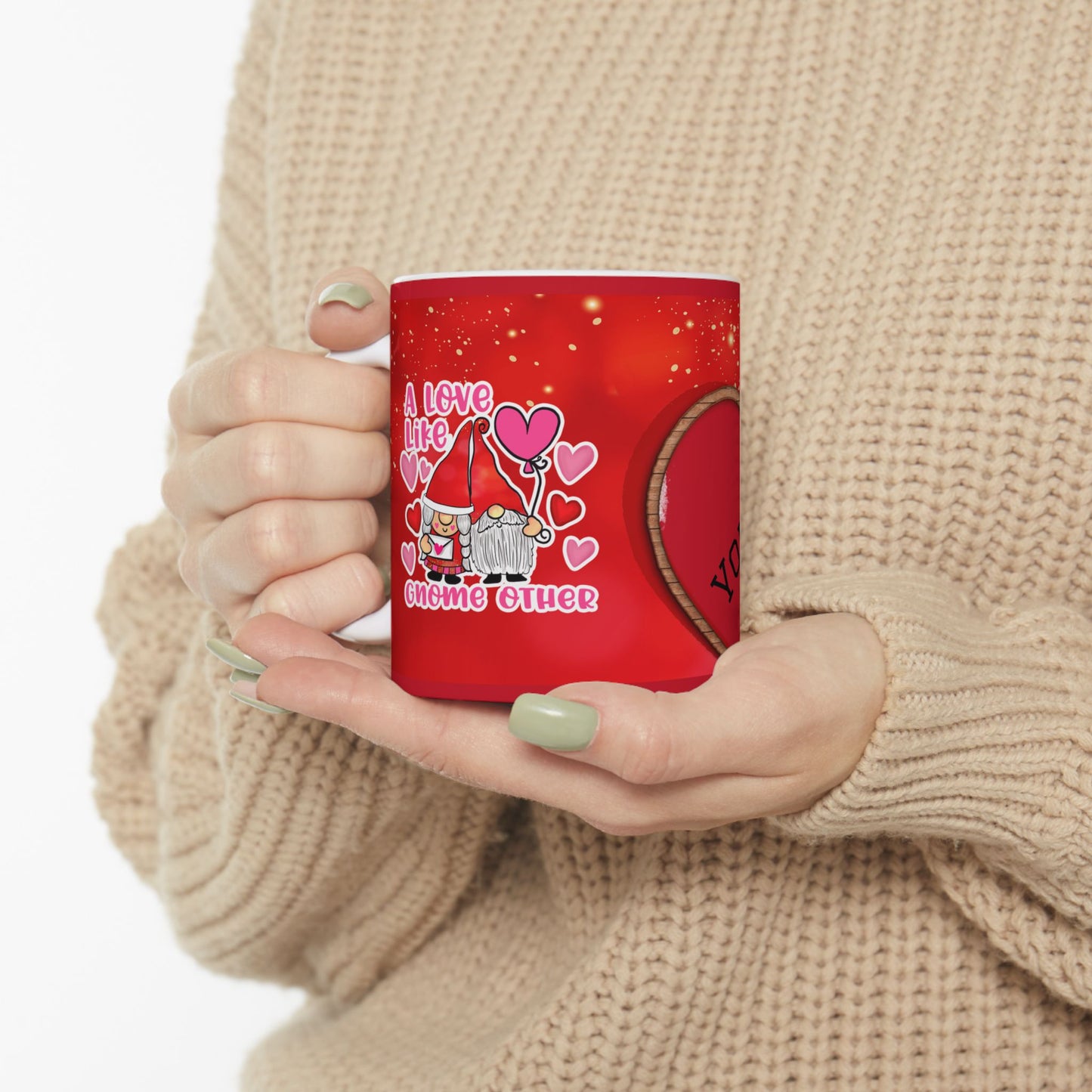 Valentines Day Coffee Mug - Custom Photo Mug Heart Ceramic Mug (11oz/15oz)