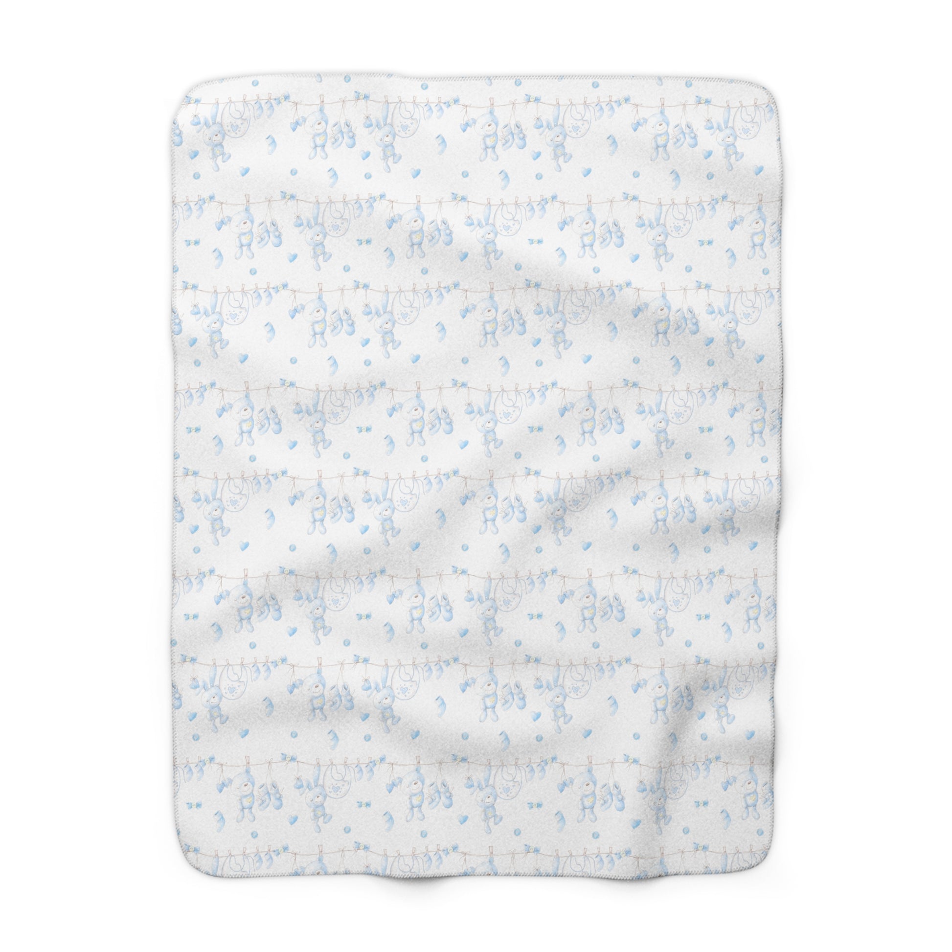 cute baby boys blue snuggly blanket