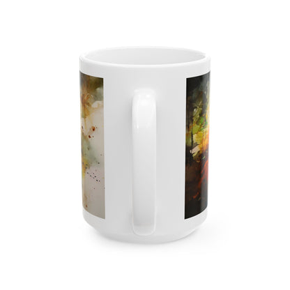 Irish Setter Ceramic Mug — Watercolor Portrait, Irish Setter Coffee Cup (11oz & 15oz)