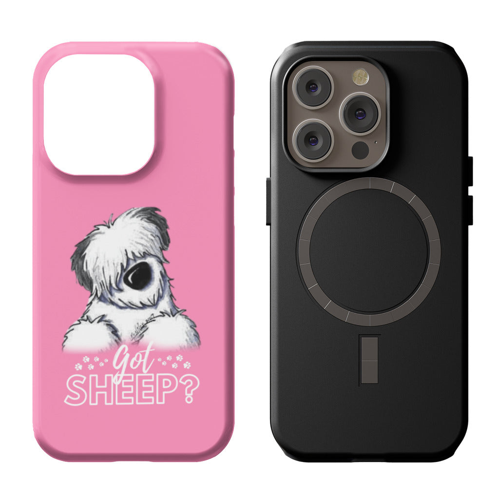 Apple Phone Old English Sheepdog Pink, Got Sheep?