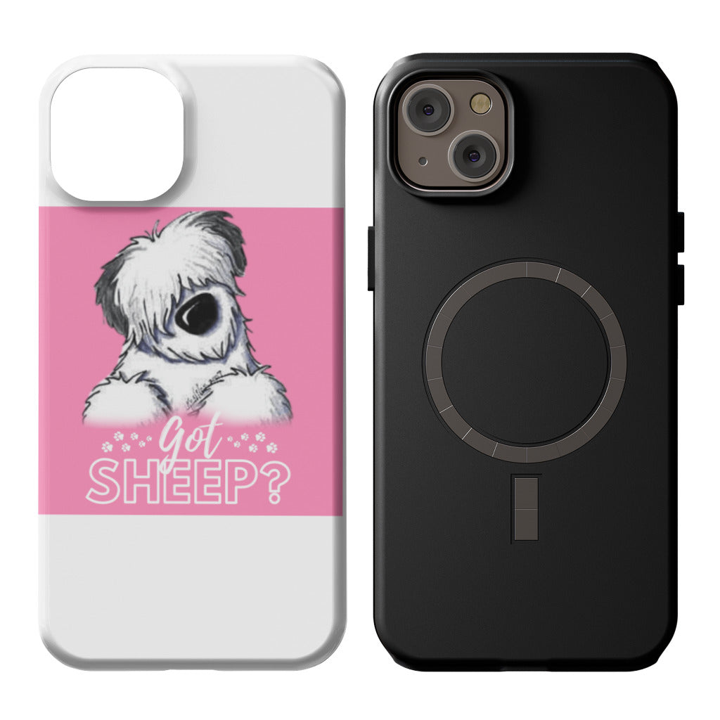 Apple Phone Old English Sheepdog Pink, Got Sheep?