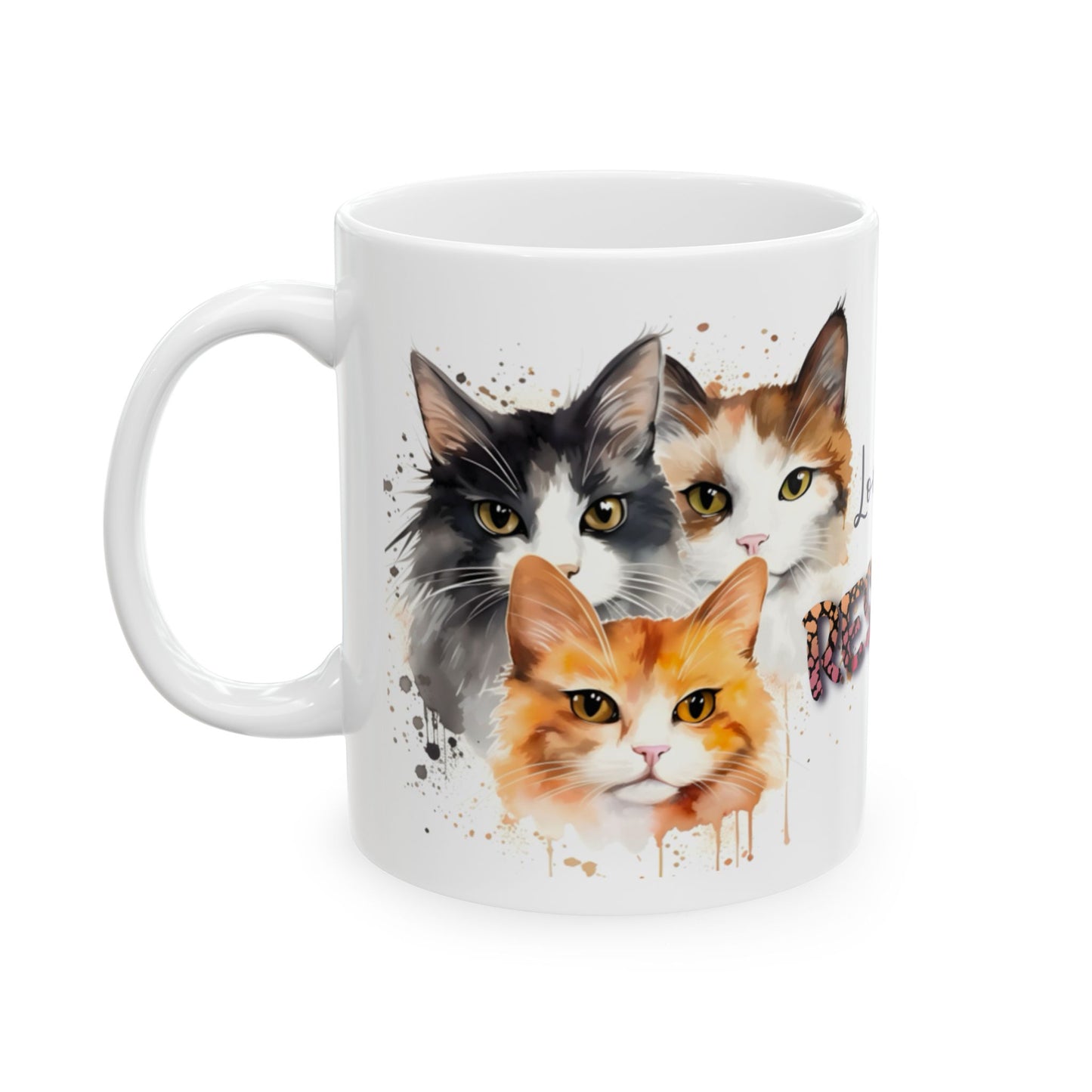 Cat Rescue Coffee Mug — "Love My Rescues" Ceramic Coffee Mug (11oz & 15oz)