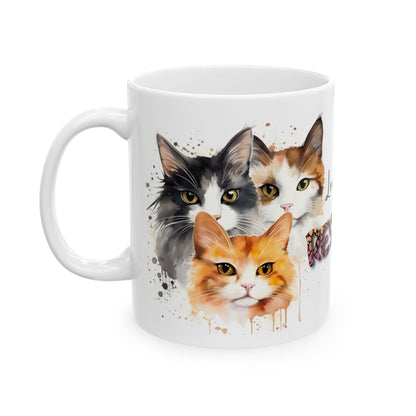 Cat Rescue Coffee Mug — "Love My Rescues" Ceramic Coffee Mug (11oz & 15oz)