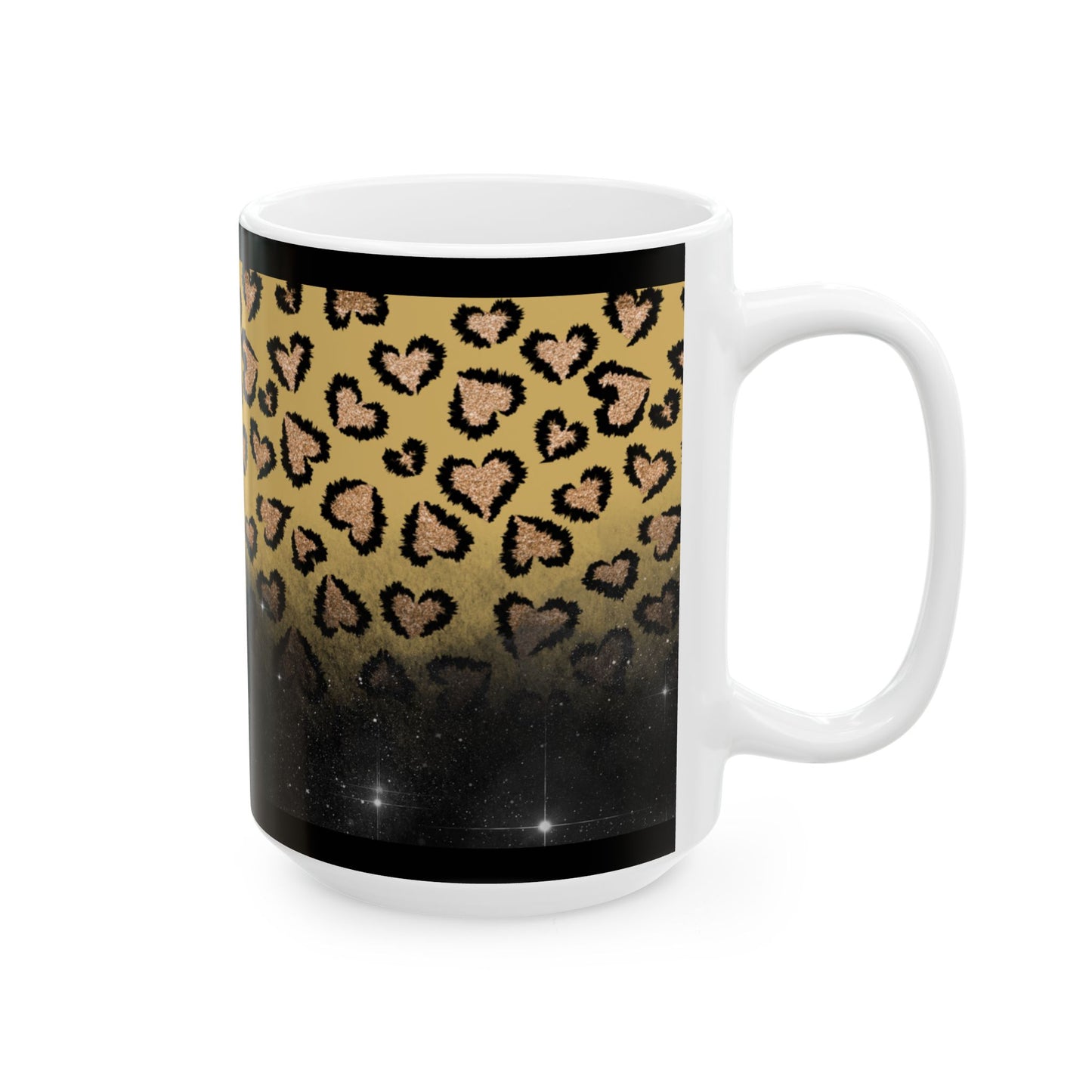 Personalized Photo Coffee Mug - Leopard Print Coffee Mug, 11oz & 15oz