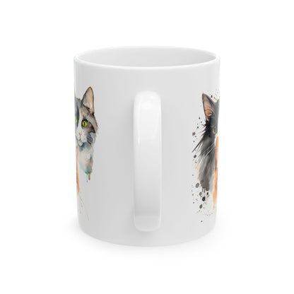 Cat Rescue Coffee Mug — "Love My Rescues" Ceramic Coffee Mug (11oz & 15oz)