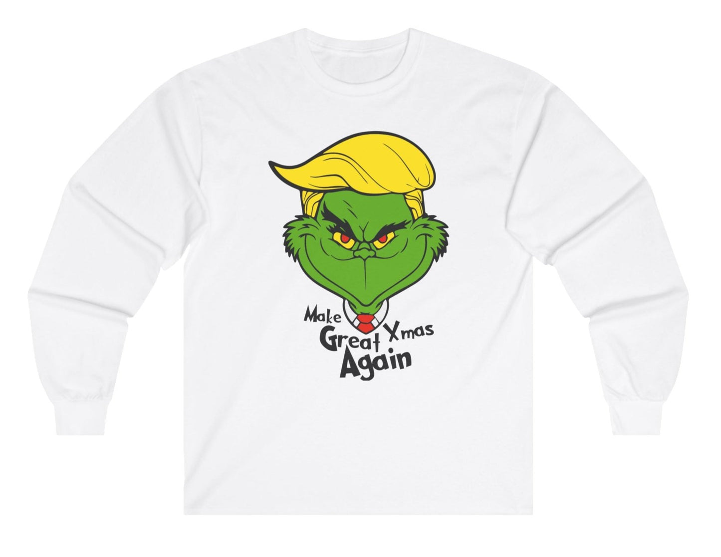 MXGA, Making X-Mas Great Again, The Grinchyrump, Unisex Cotton Long Sleeve