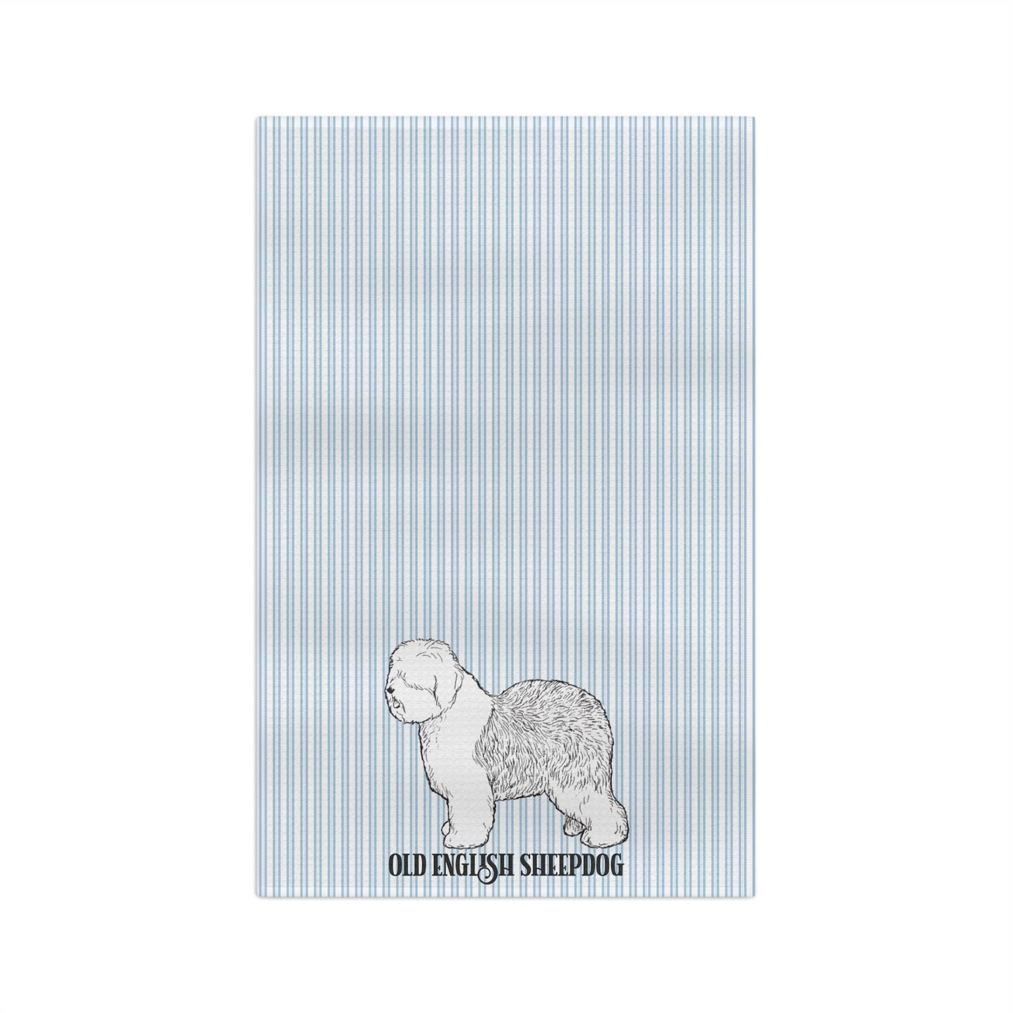 Old English Sheepdog B/W, Kitchen Towel