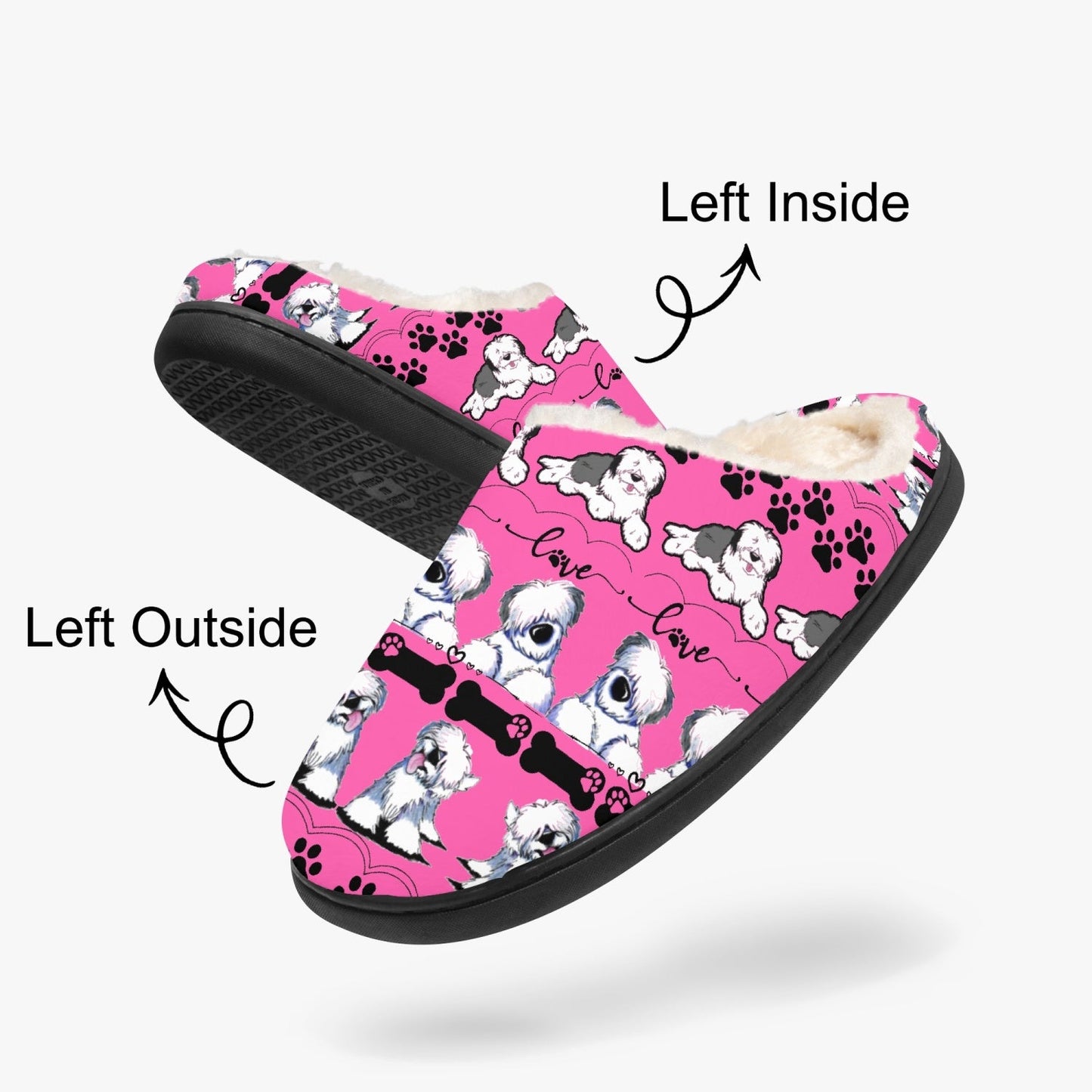 Memory Foam Unisex Slippers, Old English Sheepdog