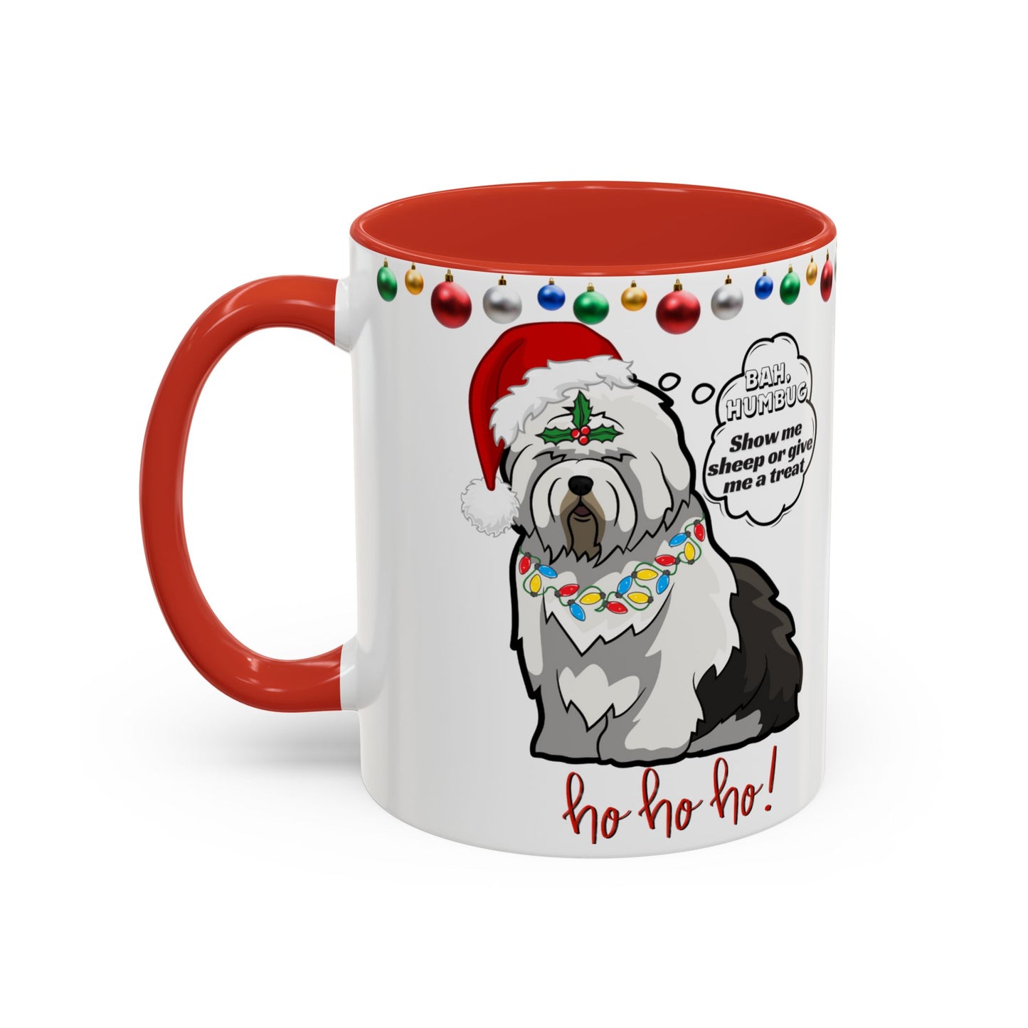 Christmas Scrooge, Old English Sheepdog Christmas Scrooge