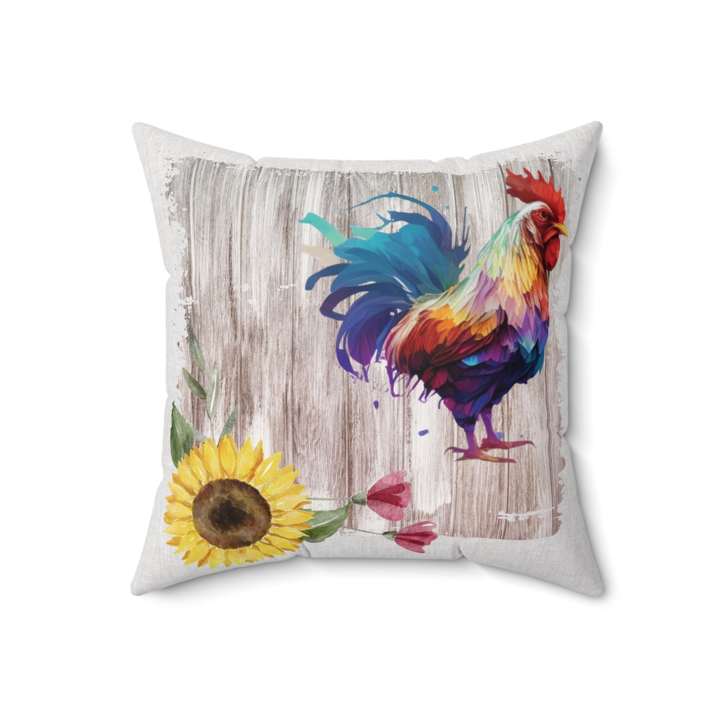 Rooster and Sunflowers