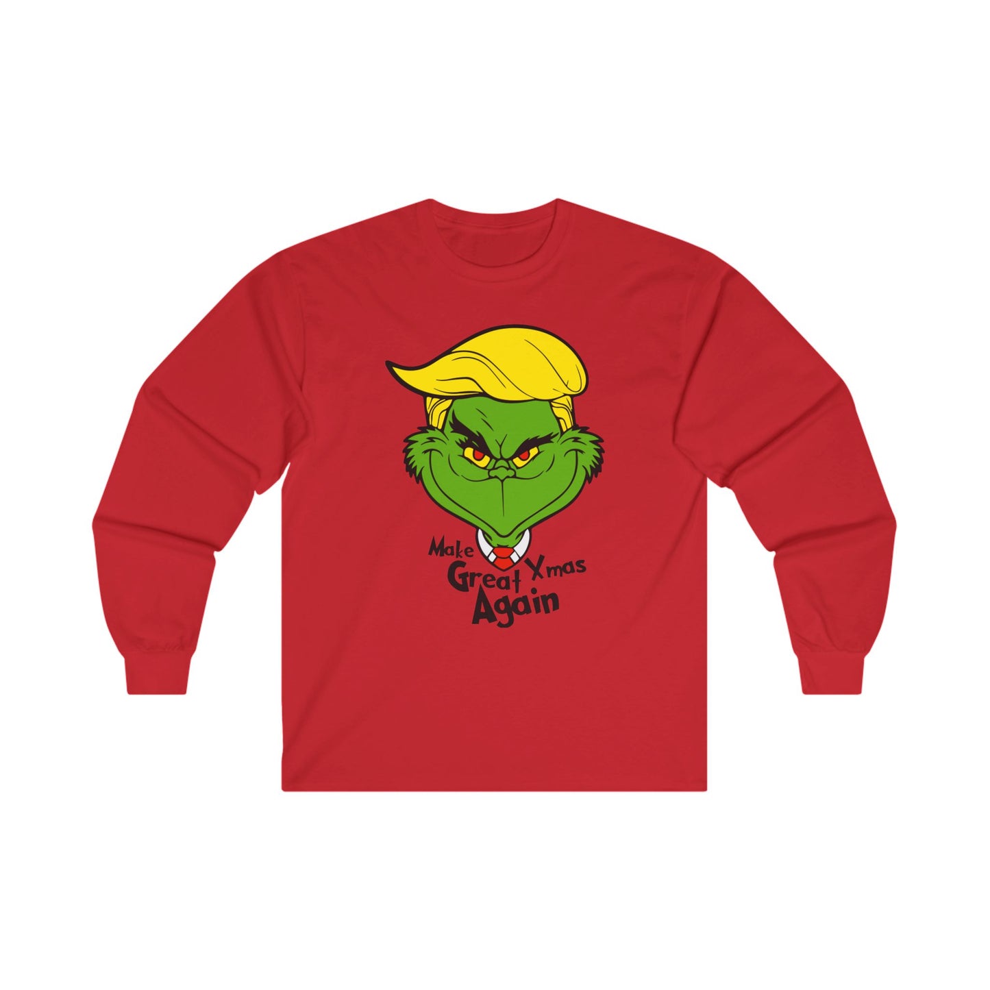 MXGA, Making X-Mas Great Again, The Grinchyrump, Unisex Cotton Long Sleeve