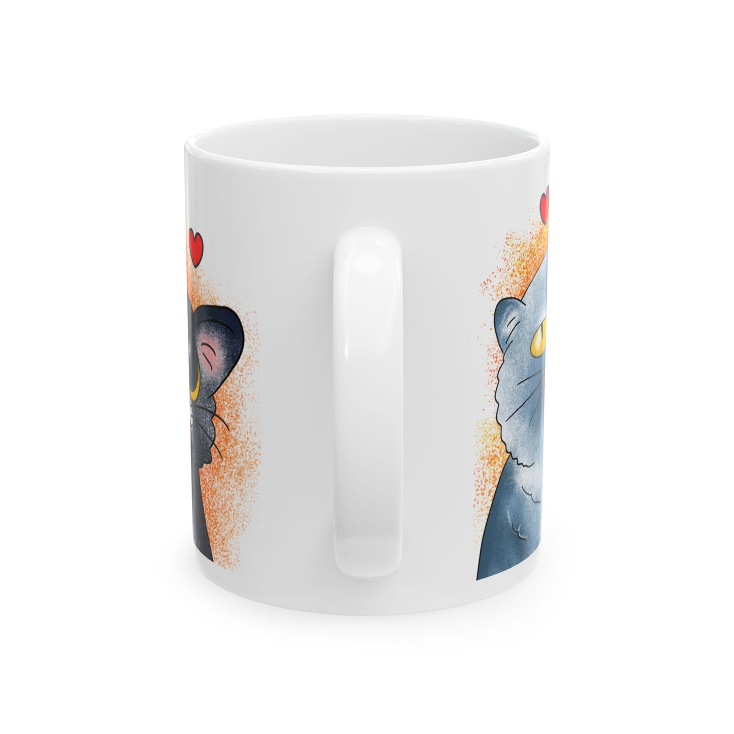 Cat Lover Mug — "Life Is Short, Hug Your Meow" Cute Cat Coffee Cup (11oz/15oz)