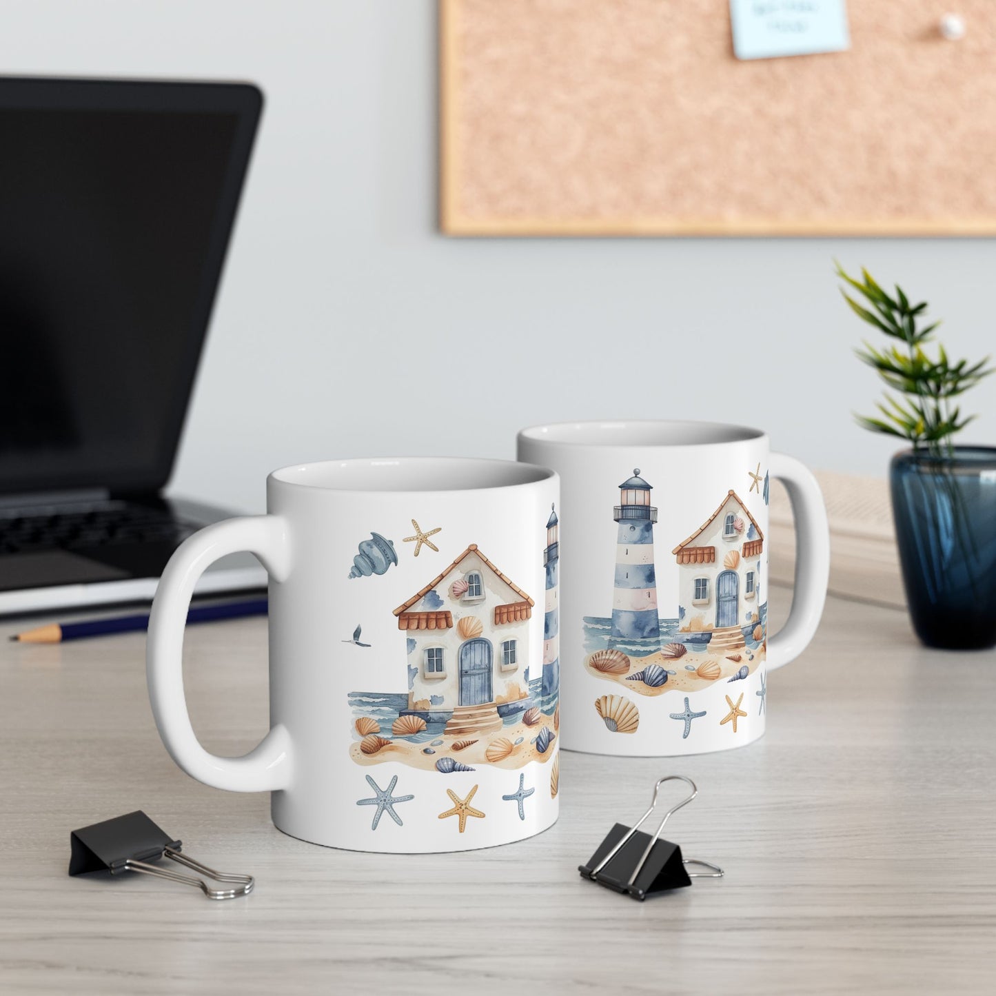 Lighthouse at the Coast, Ceramic Mug, 11oz, 15oz