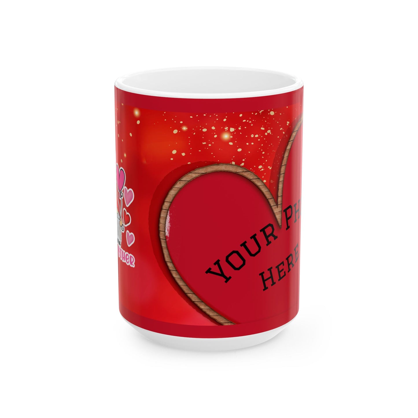 Valentines Day Coffee Mug - Custom Photo Mug Heart Ceramic Mug (11oz/15oz)