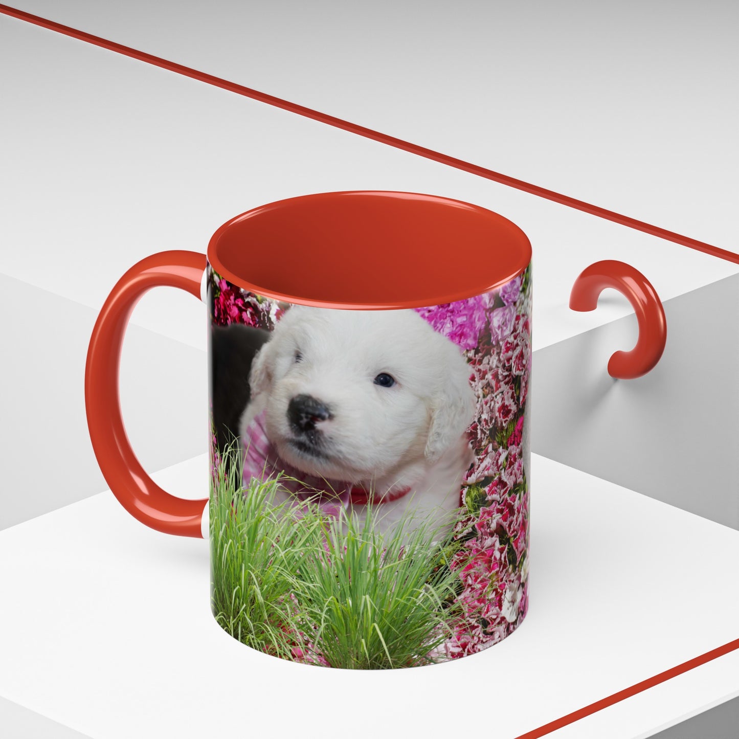 Old English Sheepdog Puppies Coffee Mug, 11oz