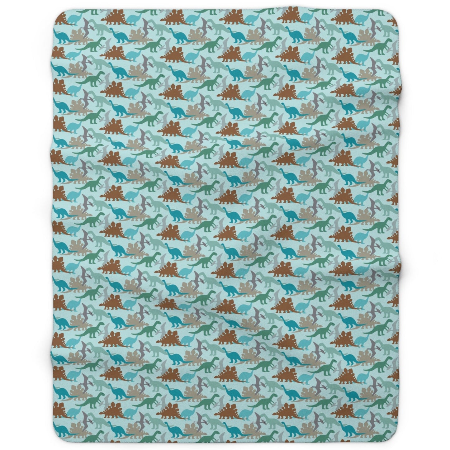 Dinosaurs Teal Backing