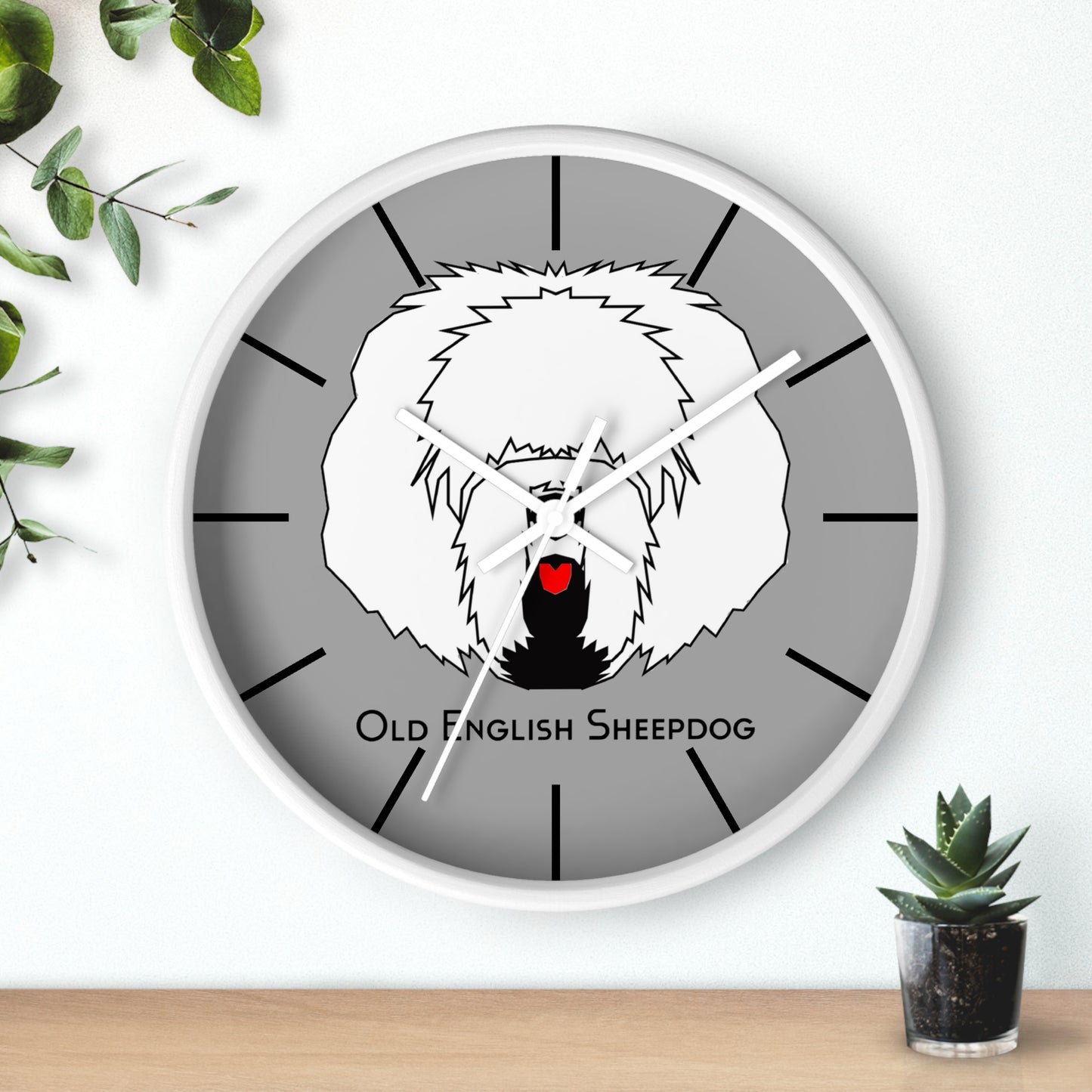 Wall clock, Old English Sheepdog