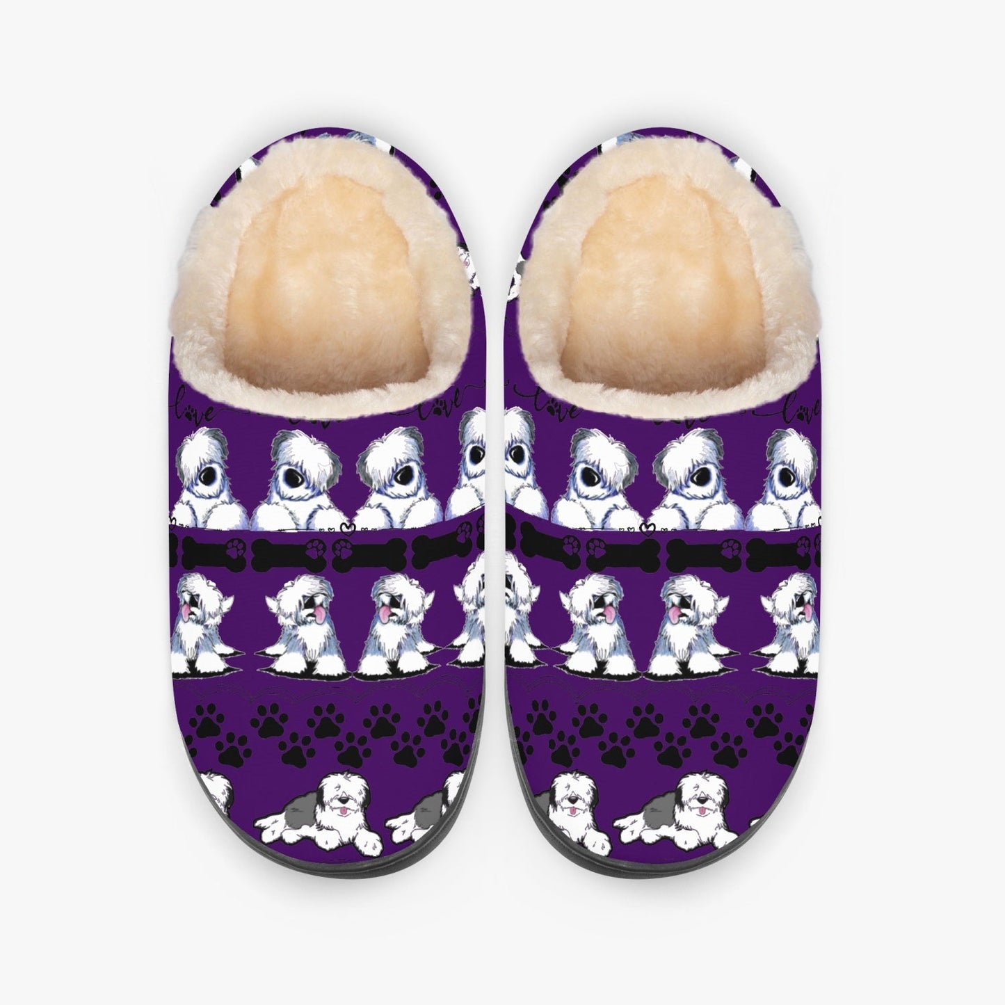 Memory Foam Unisex Slippers, Old English Sheepdog