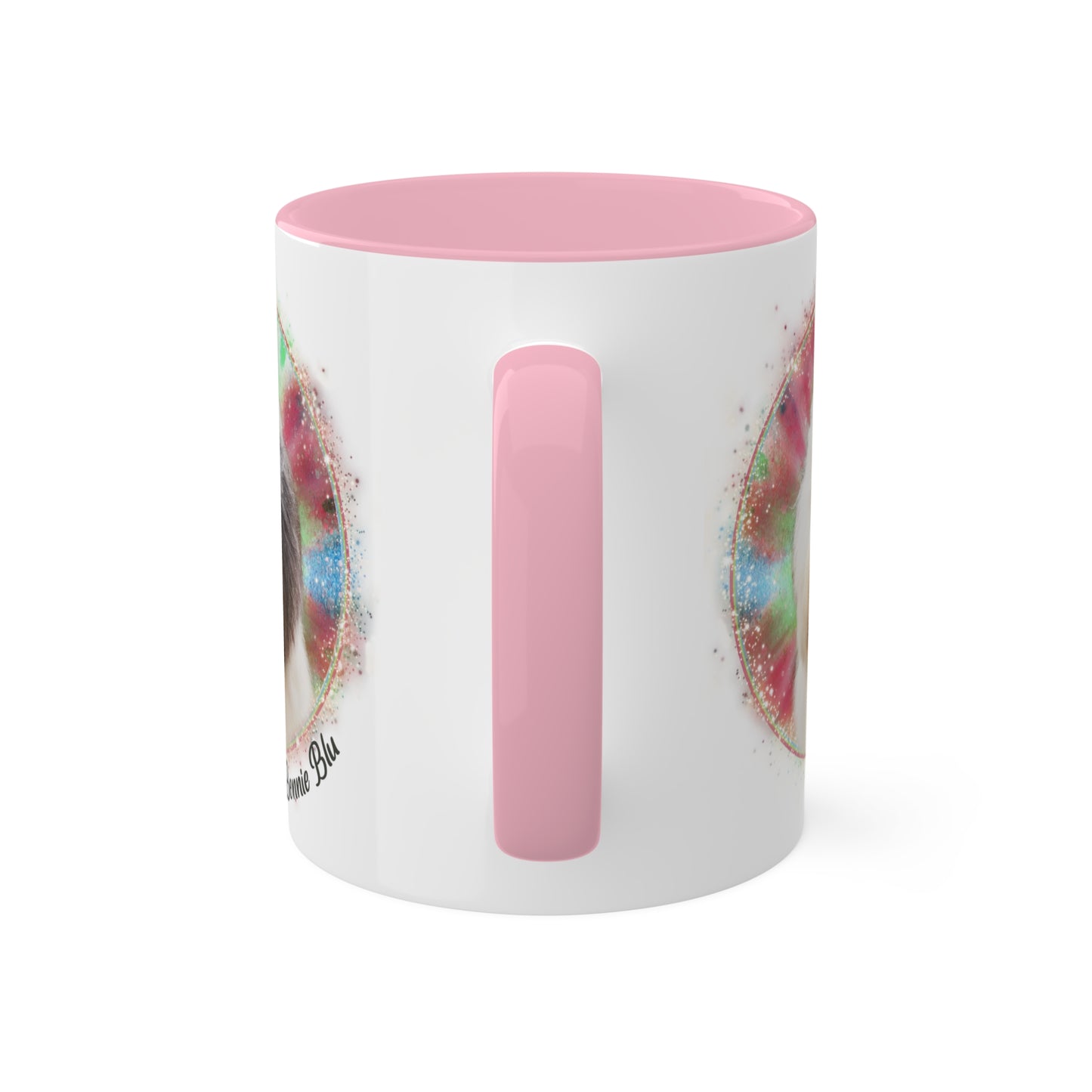 Colorful Tie Dye Pet Photo and Name Mug