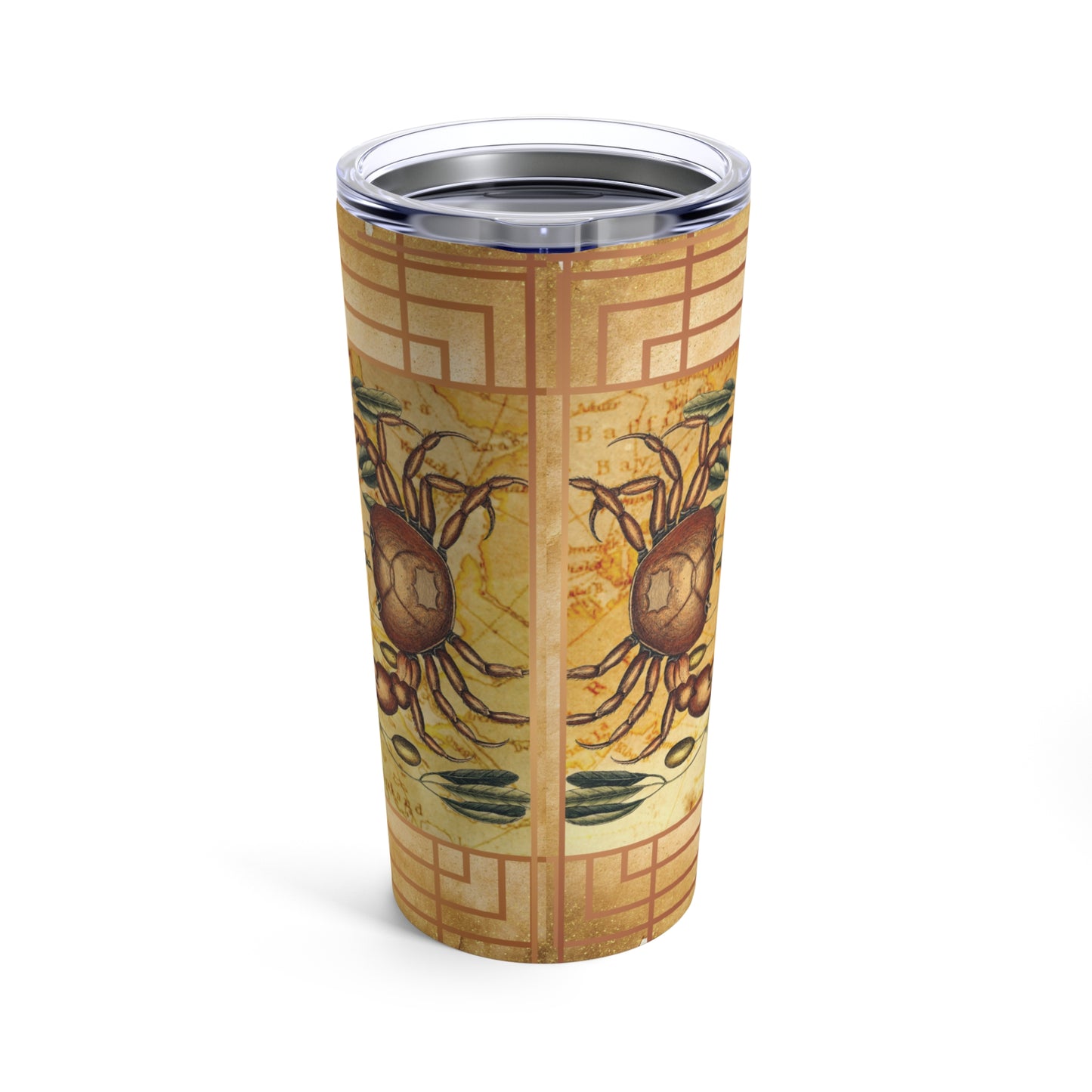 Travel Tumbler Antique Nautical Map, Schooner Insulated Tumbler, Nautical Travel Tumbler 20oz