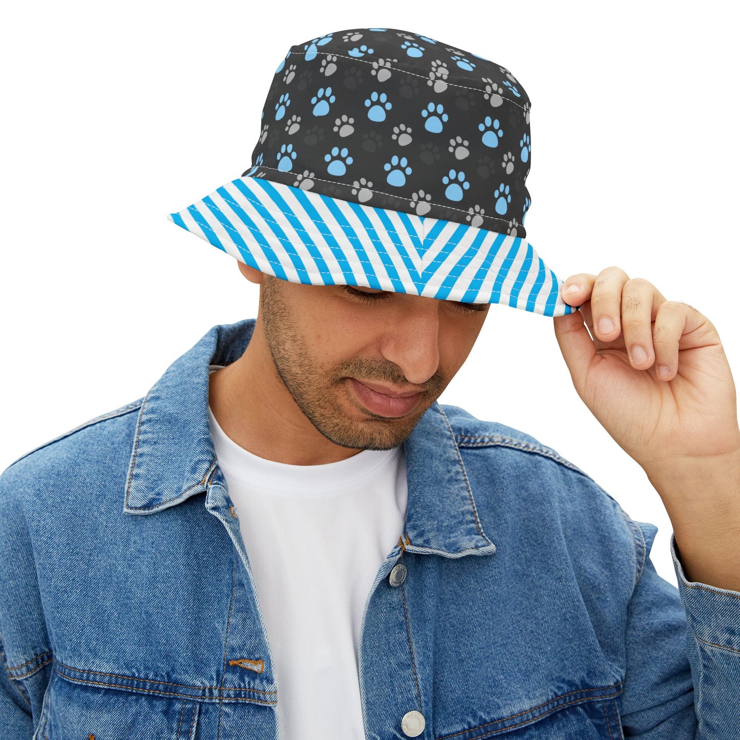 Bucket Hat - Colorful Paw Prints