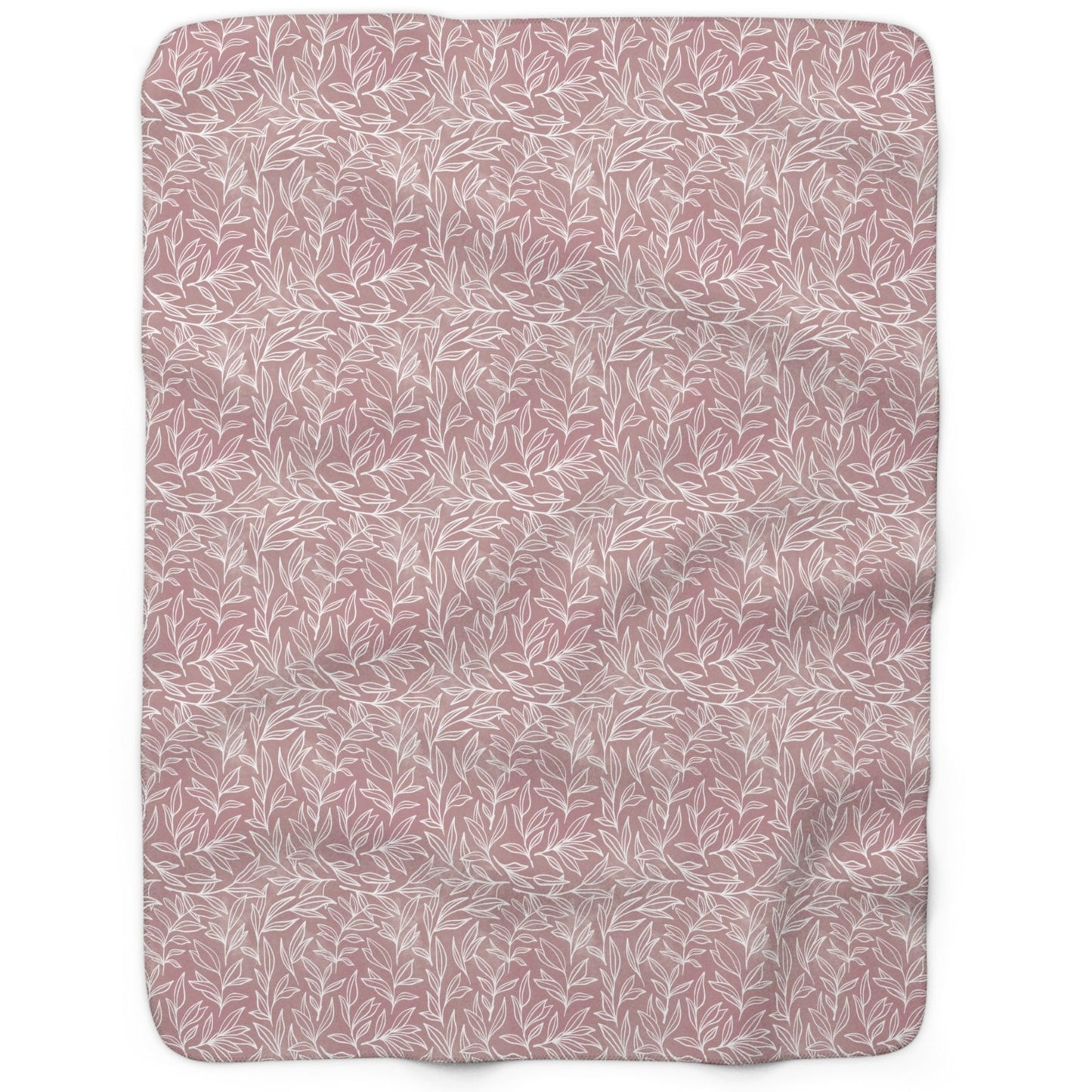 Blush Pink White Outline Floral Design