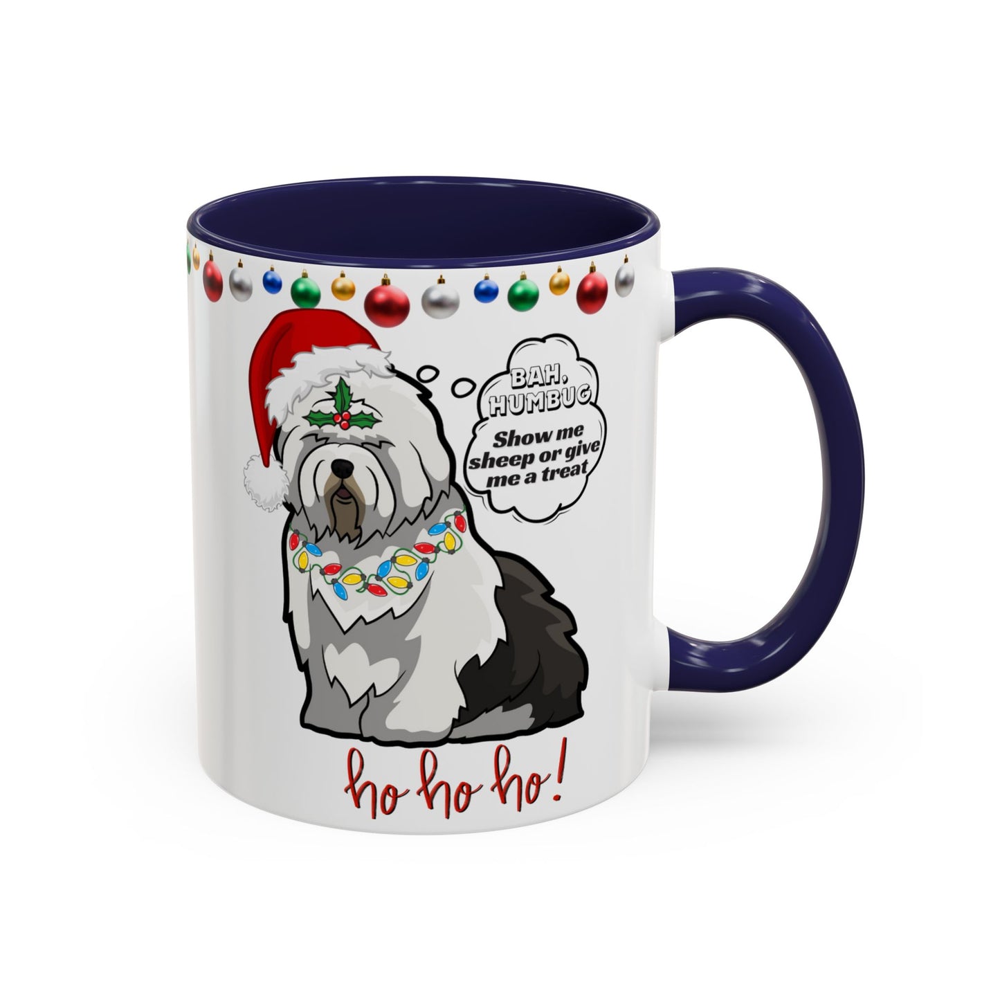 Christmas Scrooge, Old English Sheepdog Christmas Scrooge