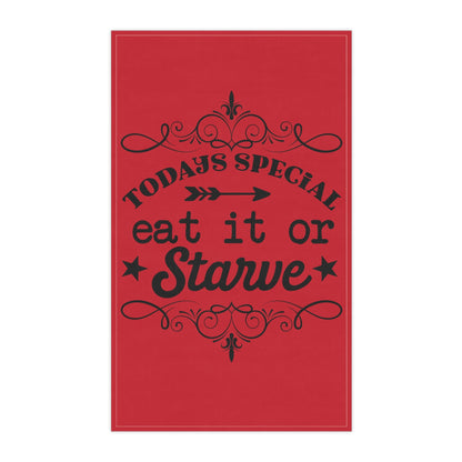 Kitchen Towel, Tea Towels, Funny Dish Towels, Eat or Starve
