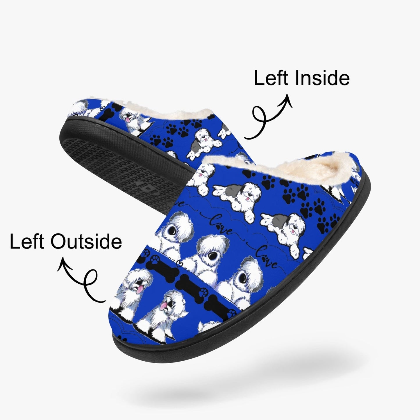 Memory Foam Unisex Slippers, Old English Sheepdog