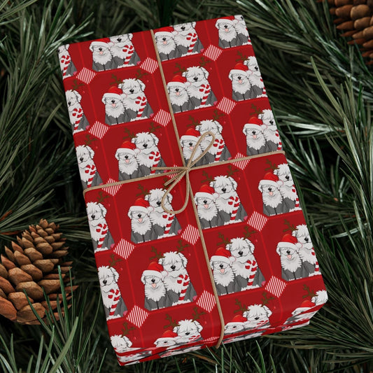 Christmas Wrapping Paper, Sheepies and Candy Canes