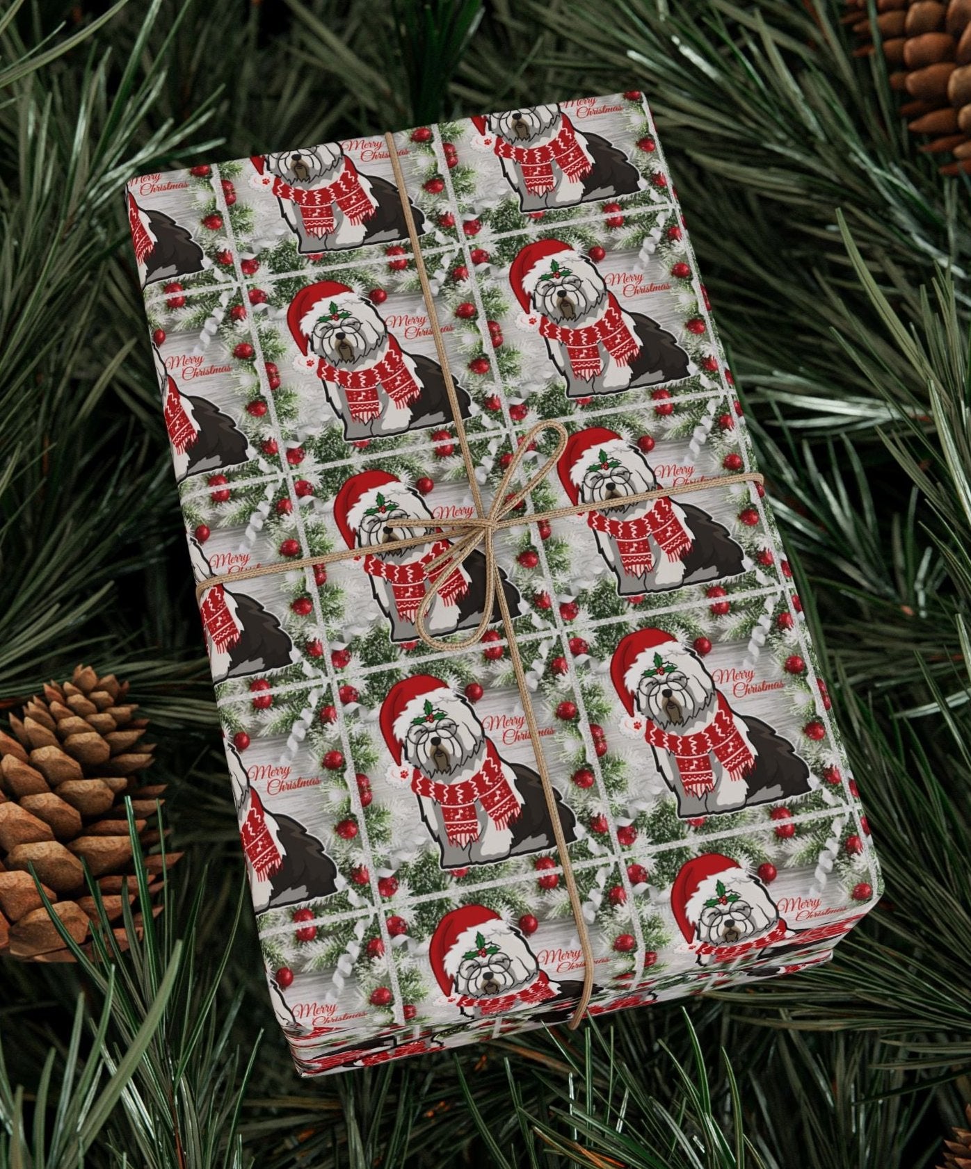 Christmas Wrapping Paper, Sheepie Scrooge