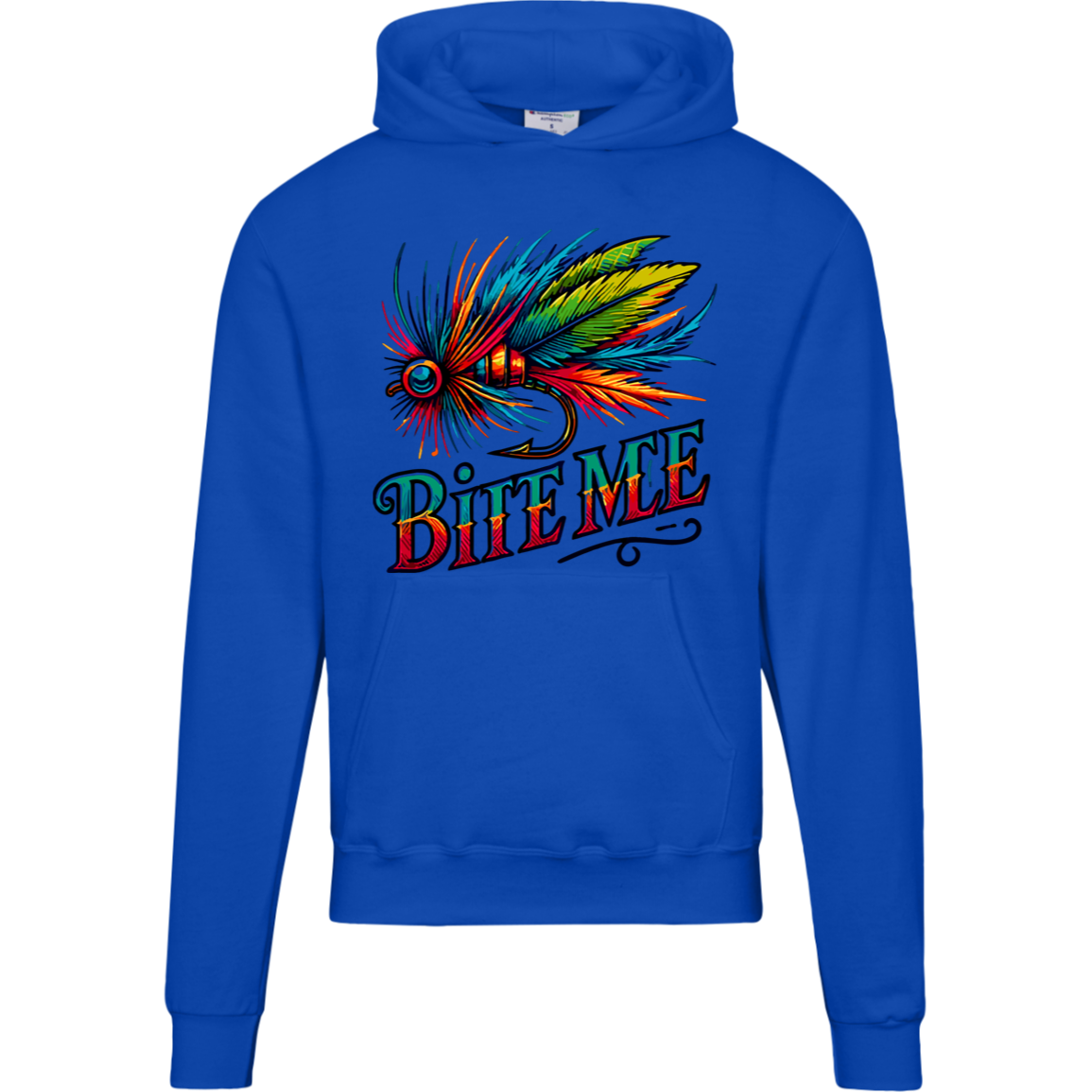 Hoodie, Anglers, Fishermen, Bite Me, Bold Lure Graphic, Champion Hoodie