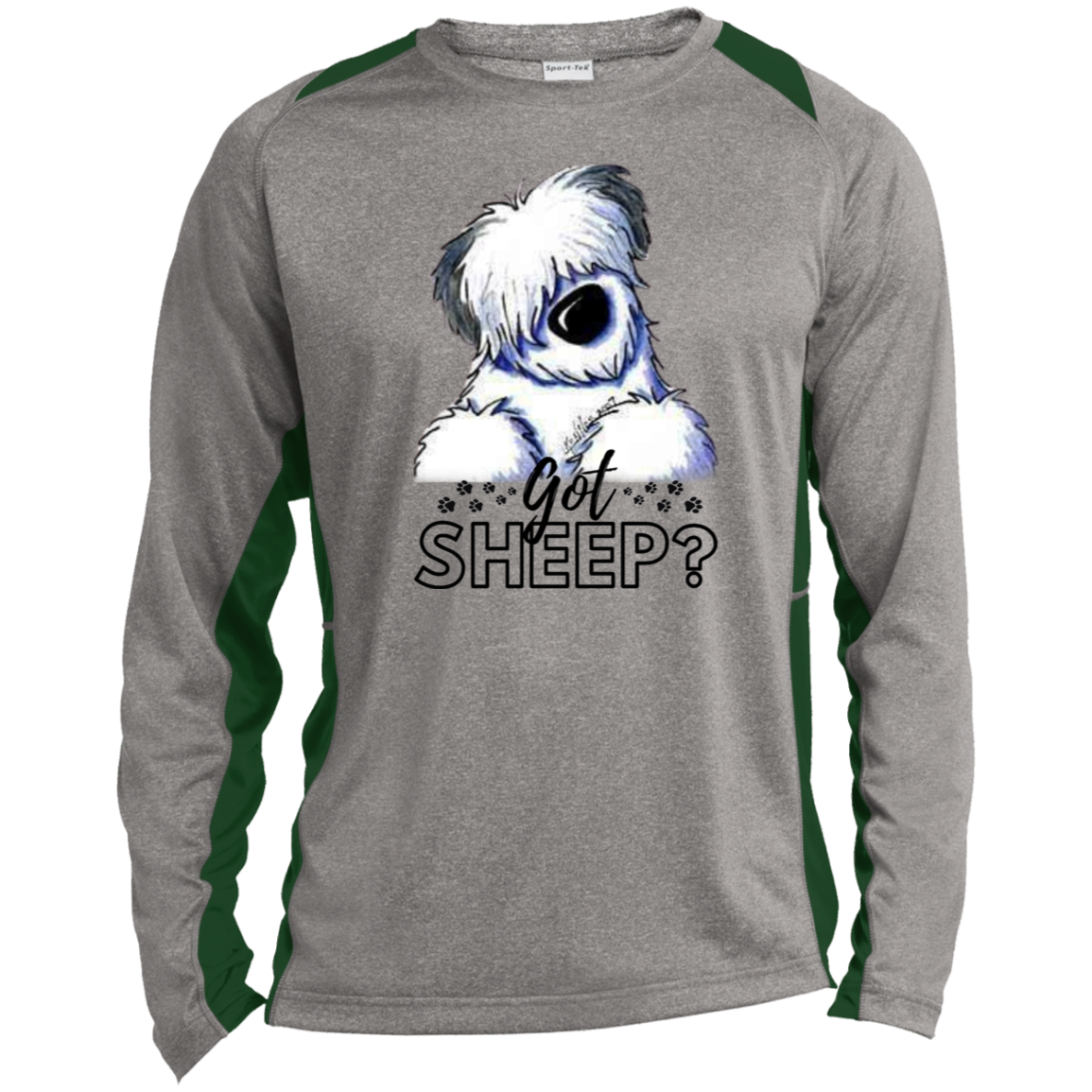 Men's Performance 2 Toned Got Sheep? Sport Tek Shirt, Old English Sheepdog