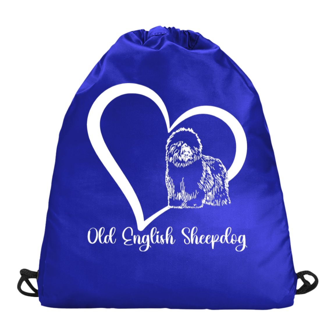 Old English Sheepdog Draw String Tote