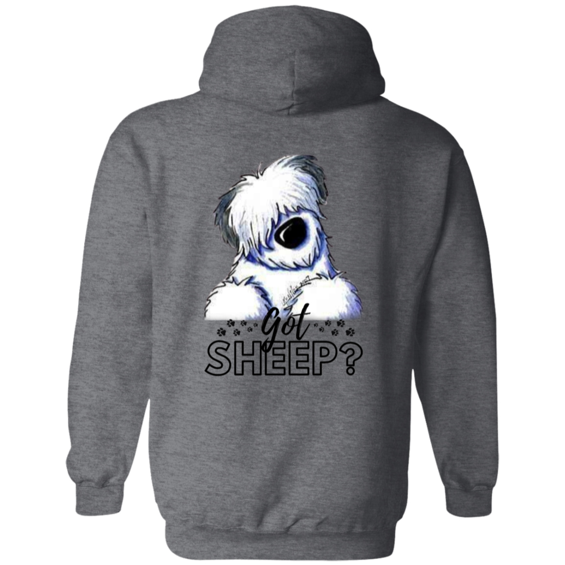 Got Sheep? w/Black Writing, Front and Back Graphic Design, Gildan Cotton/Polyester Hoodie