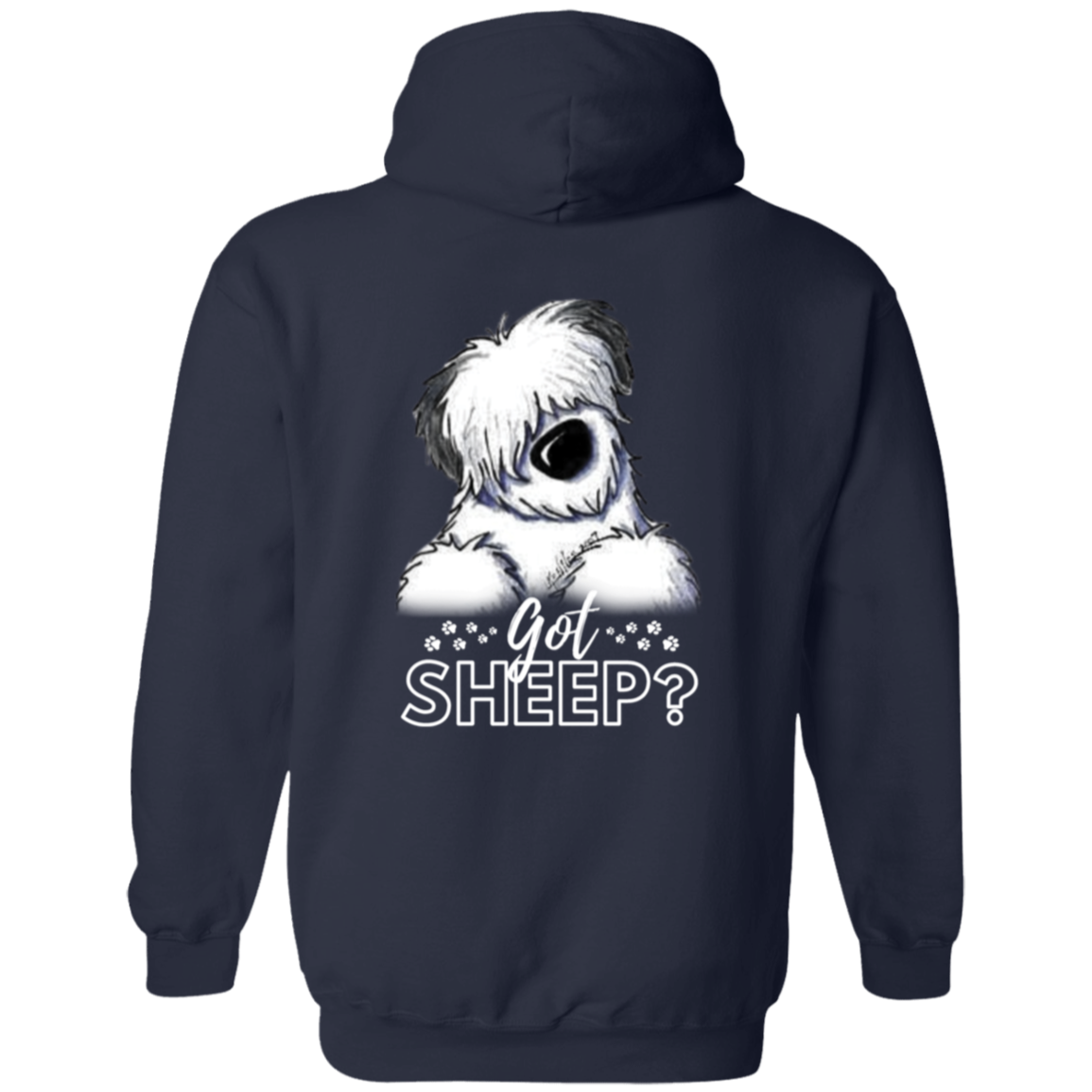 Got Sheep? w/White Writing, Front and Back Graphic Design, Gildan Cotton/Polyester Hoodie