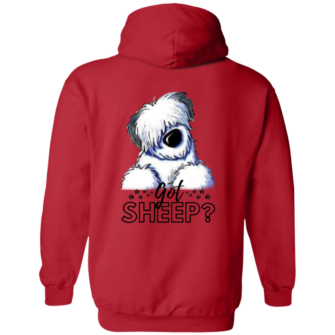 Got Sheep? w/Black Writing, Front and Back Graphic Design, Gildan Cotton/Polyester Hoodie