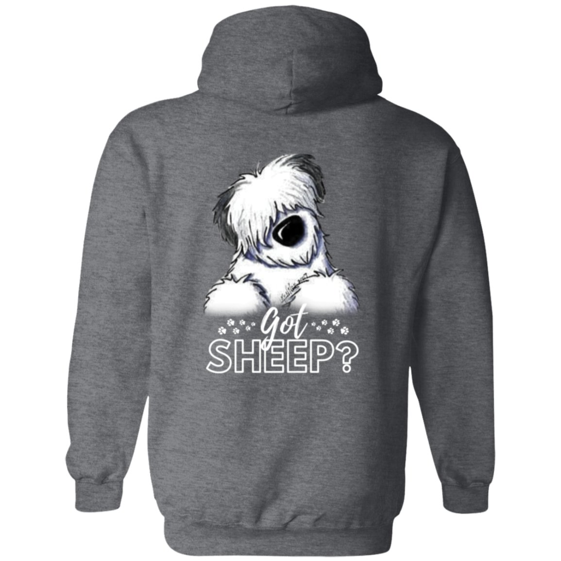 Got Sheep? w/White Writing, Front and Back Graphic Design, Gildan Cotton/Polyester Hoodie