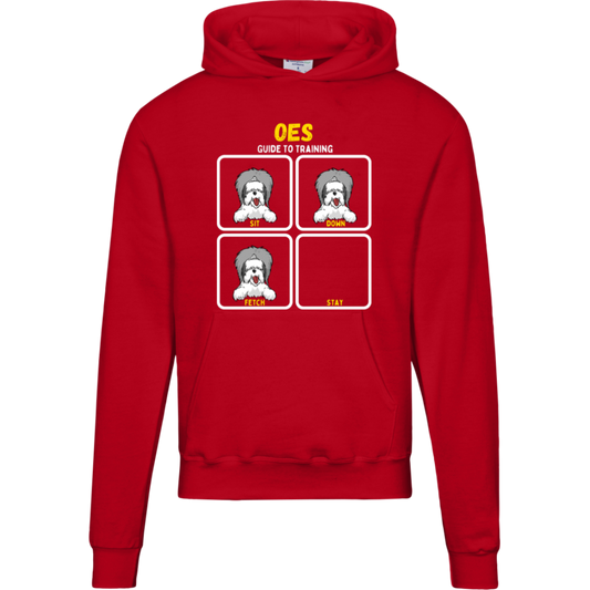 Humorous Old English Sheepdog Hoodie, OES Training Guide, Pullover Champion Hoodie