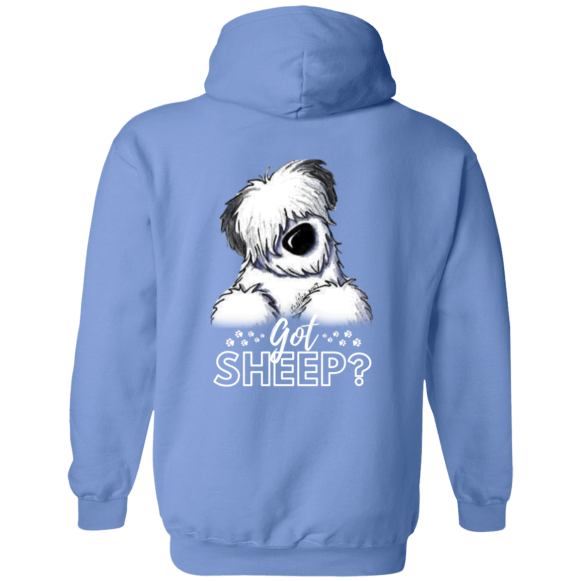 Got Sheep? w/White Writing, Front and Back Graphic Design, Gildan Cotton/Polyester Hoodie