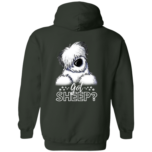 Got Sheep? w/White Writing, Front and Back Graphic Design, Gildan Cotton/Polyester Hoodie