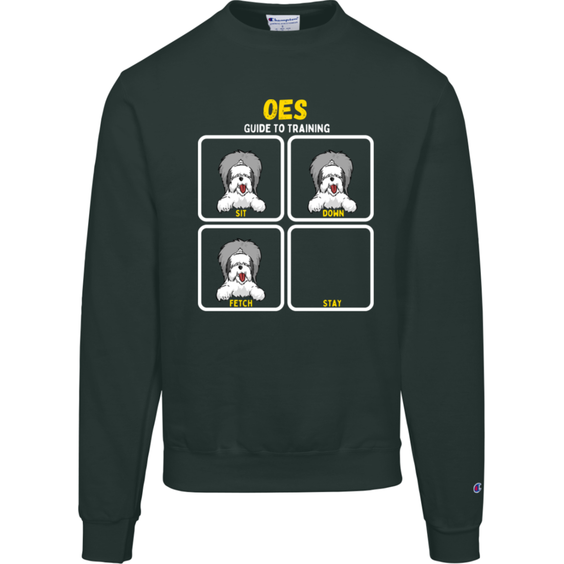 Old English Sheepdog Training Guide, Champion Crewneck Sweatshirt