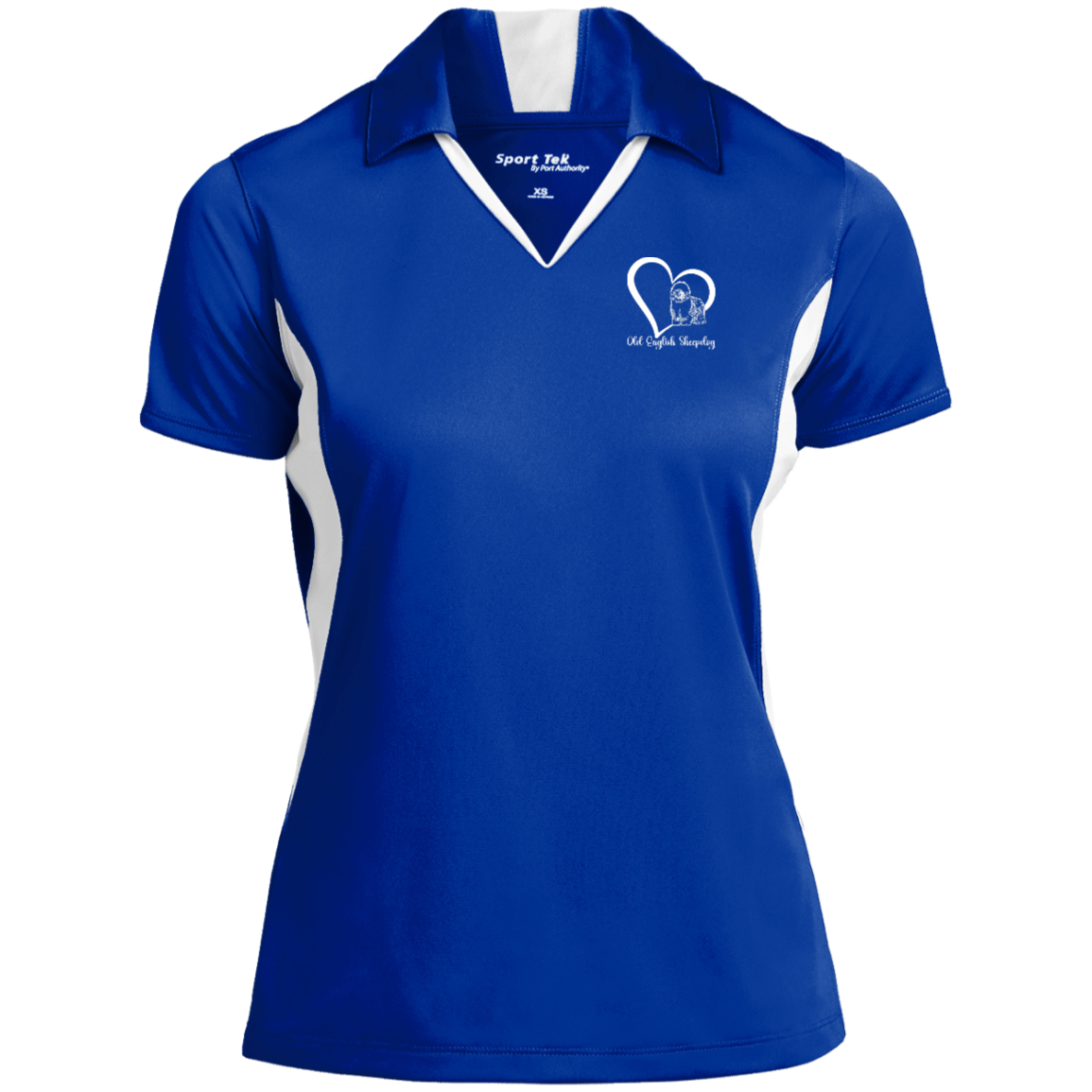 Old English Sheepdog Heart, Women's, Performance Polo