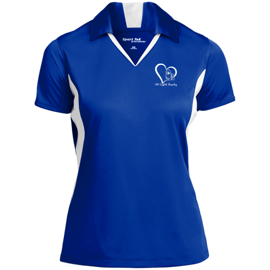 Old English Sheepdog Heart, Women's, Performance Polo