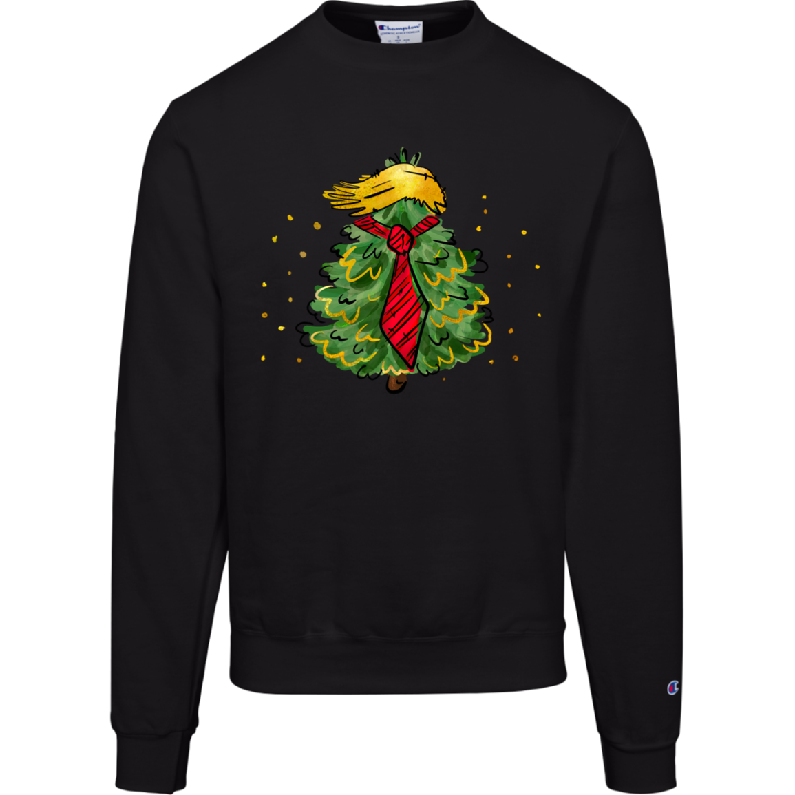 Trump Christmas Top, Trump Tree, Crewneck Sweatshirt, Champion