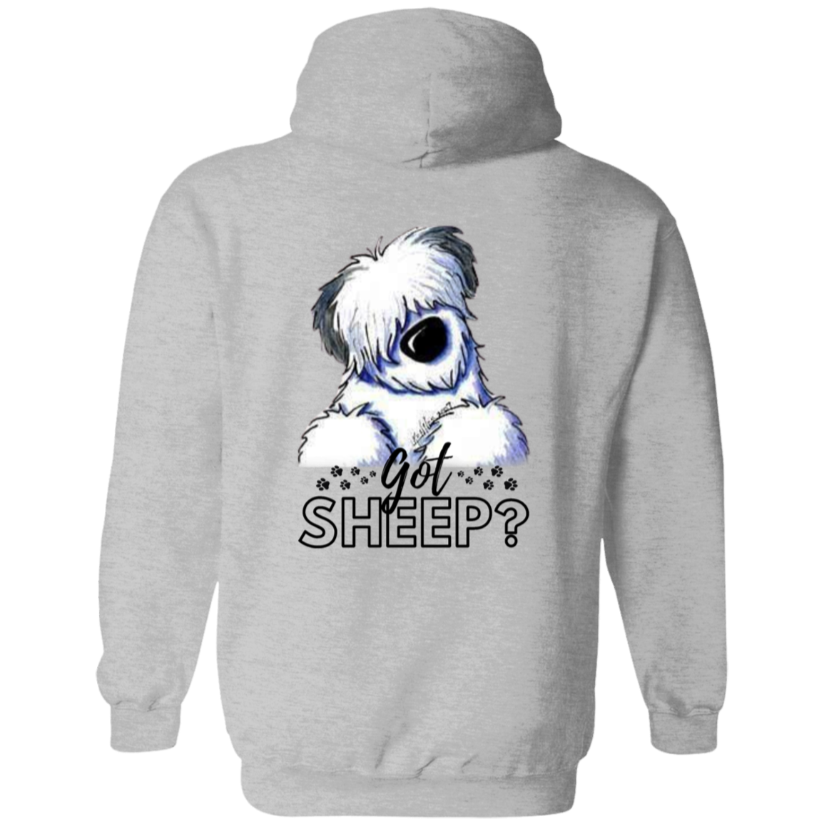 Got Sheep? w/Black Writing, Front and Back Graphic Design, Gildan Cotton/Polyester Hoodie